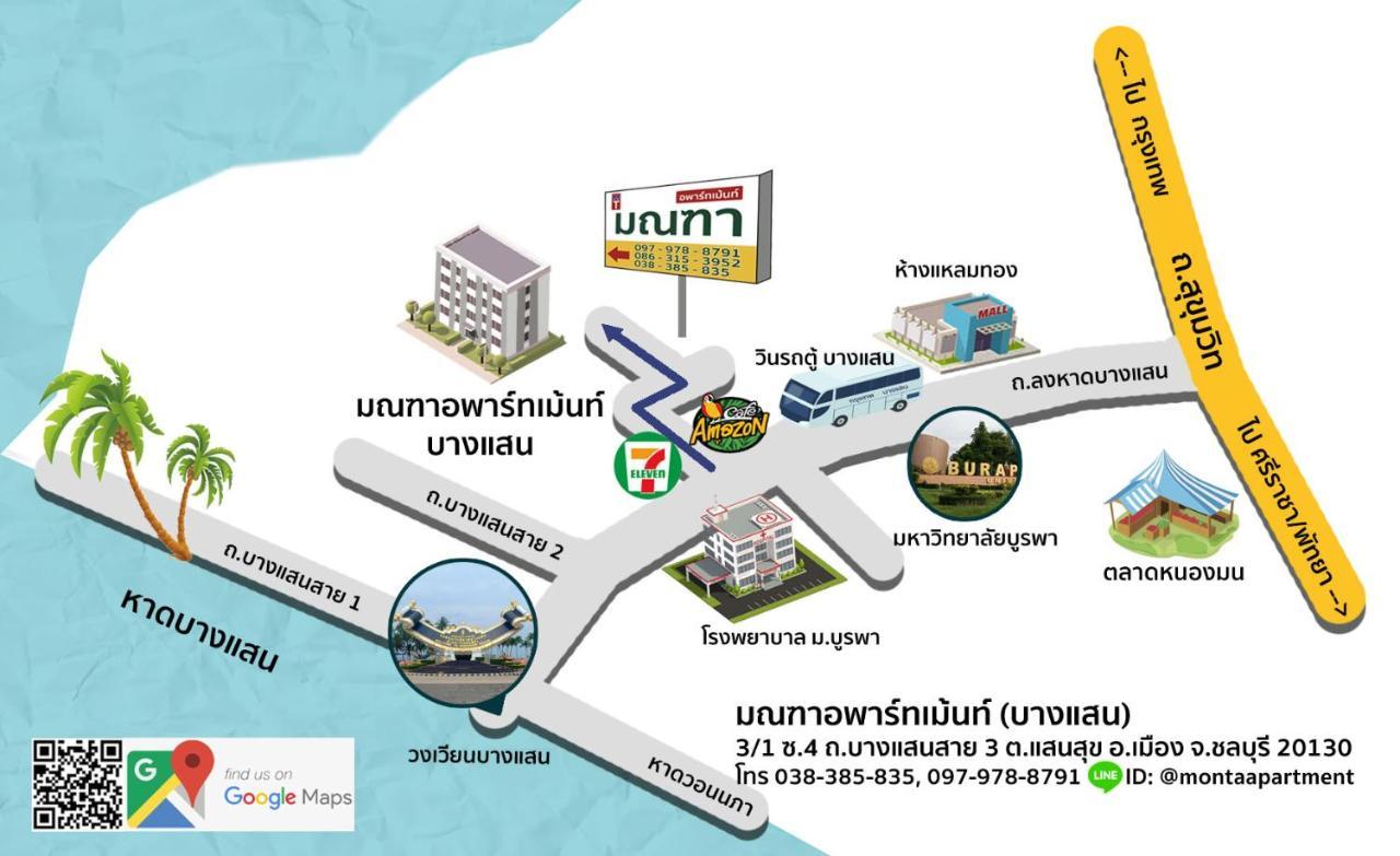 Monta Apartment Bangsaen Exterior foto